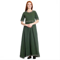 Image produit Robe médiévale Ennlin à manches courtes verte
