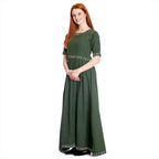 Image produit Robe médiévale Ennlin à manches courtes verte