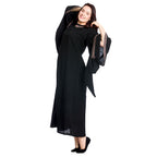 Image produit Robe médiévale Ida avec manches trompette noires