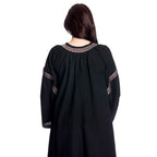 Image produit Robe médiévale Ida avec manches trompette noires