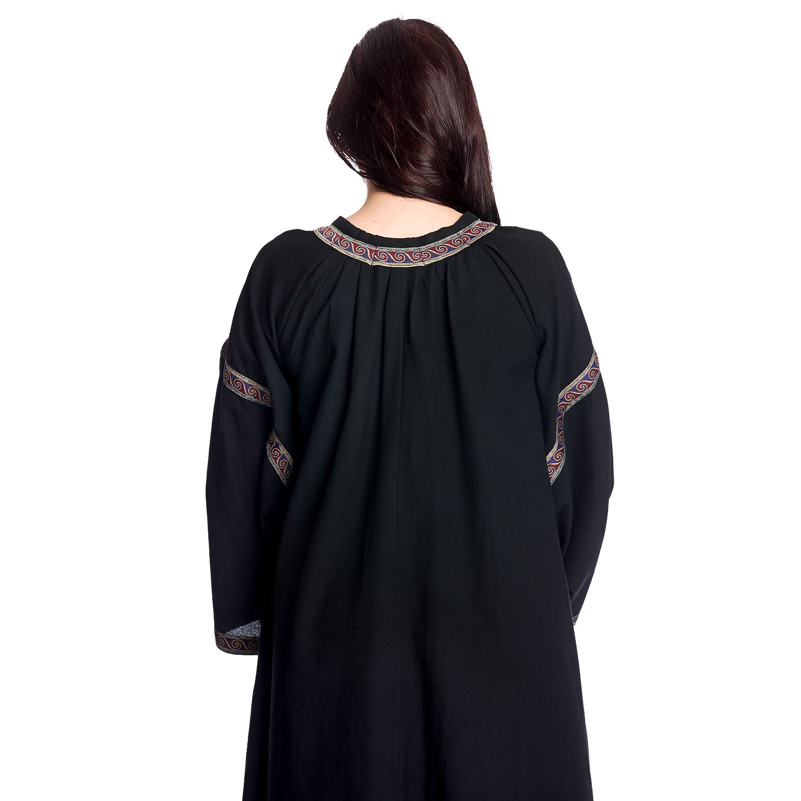 Image produit Robe médiévale Ida avec manches trompette noires