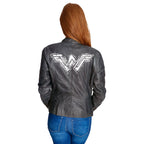 Product image Wonder Woman - Logo Leather Jacket Grey