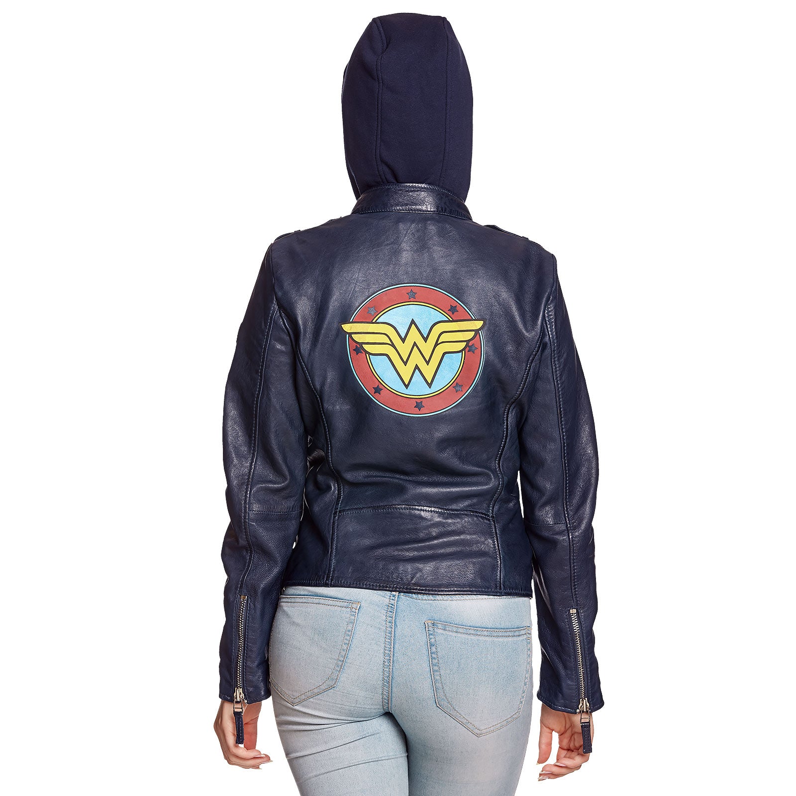 Image produit Wonder Woman - Veste en cuir avec capuche bleue