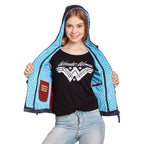 Image produit Wonder Woman - Veste en cuir avec capuche bleue