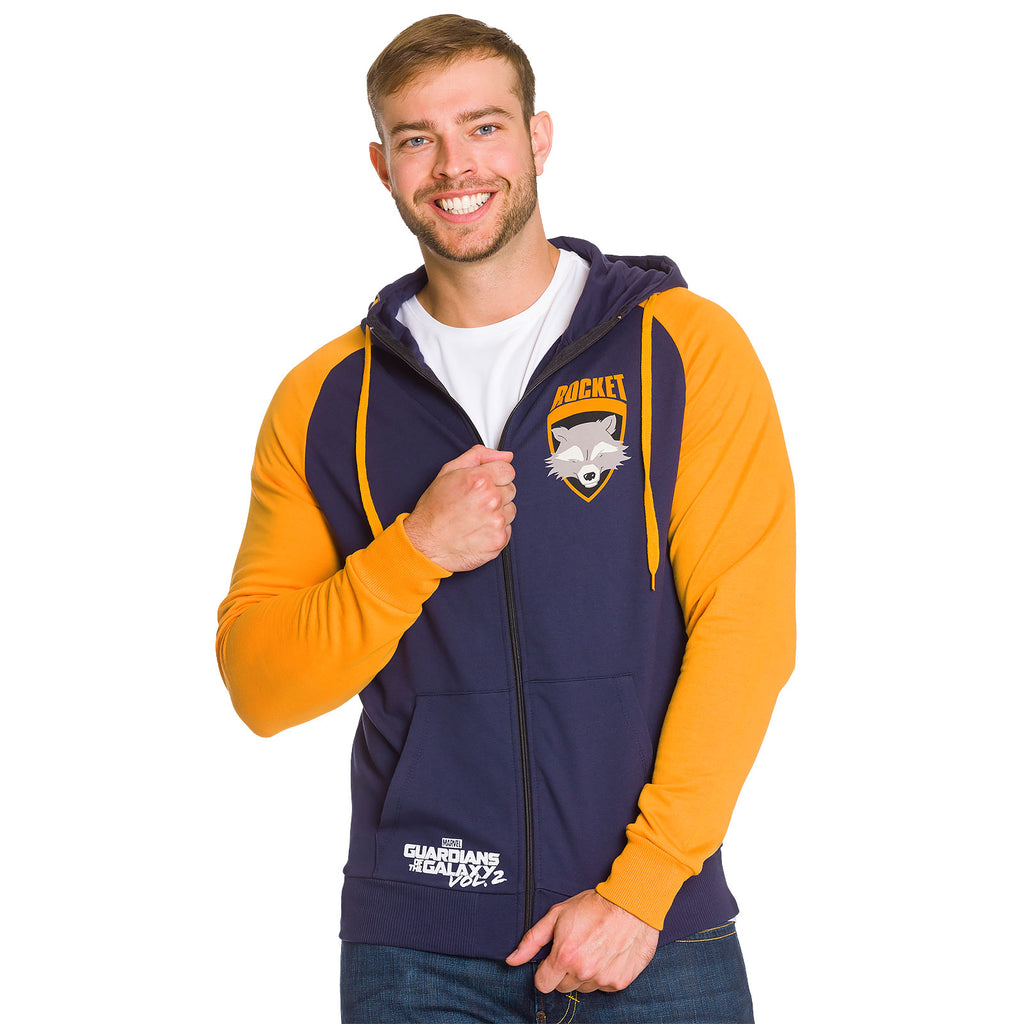 Image produit Gardiens de la Galaxie - Sweat à capuche Rocket Raccoon bleu
