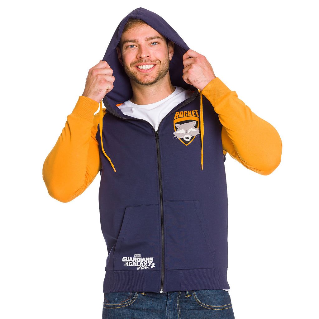 Image produit Gardiens de la Galaxie - Sweat à capuche Rocket Raccoon bleu
