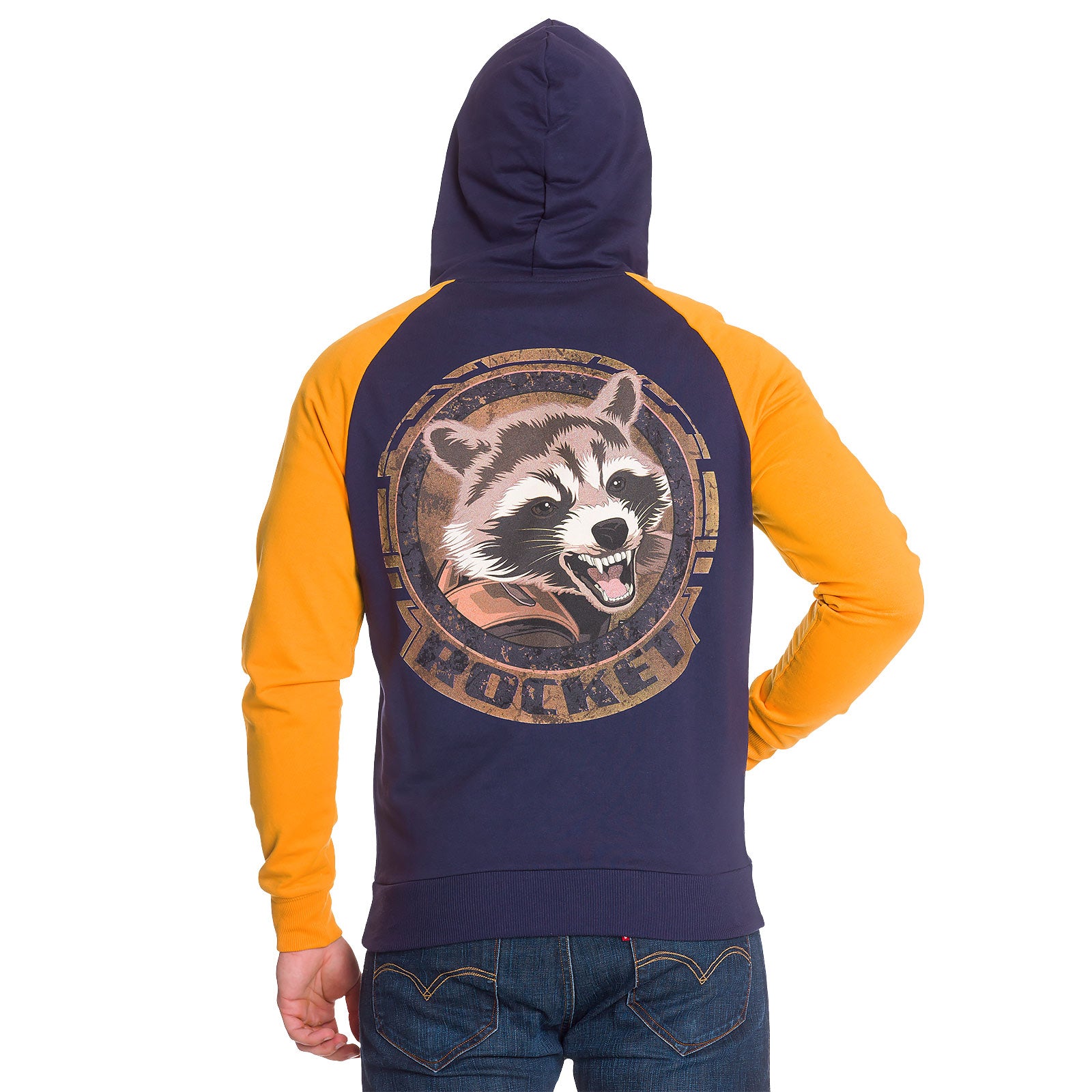 Image produit Gardiens de la Galaxie - Sweat à capuche Rocket Raccoon bleu