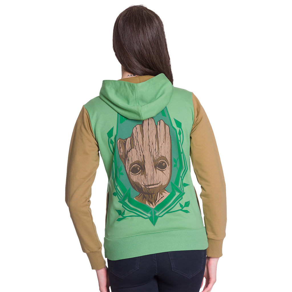 Image produit Les Gardiens de la Galaxie - Sweat à capuche Groot pour femmes vert