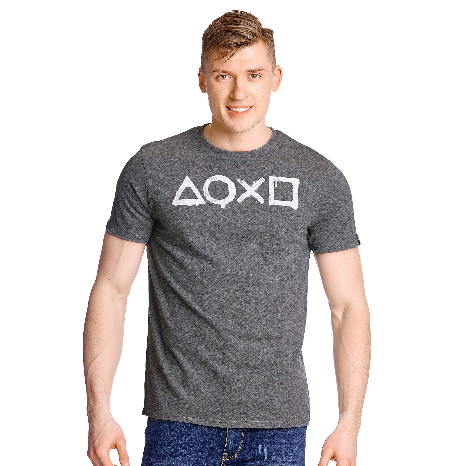 Image produit PlayStation - T-shirt Boutons gris