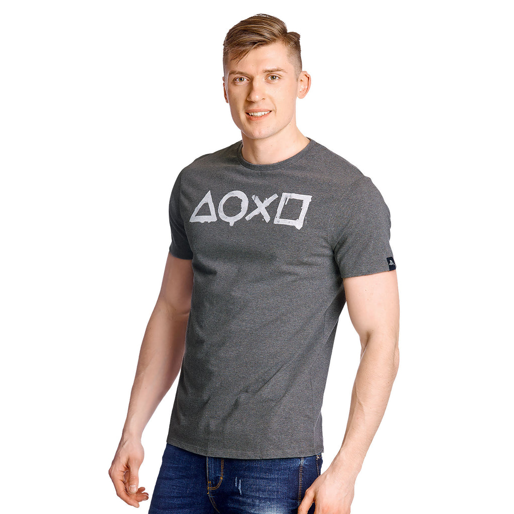 Image produit PlayStation - T-shirt Boutons gris