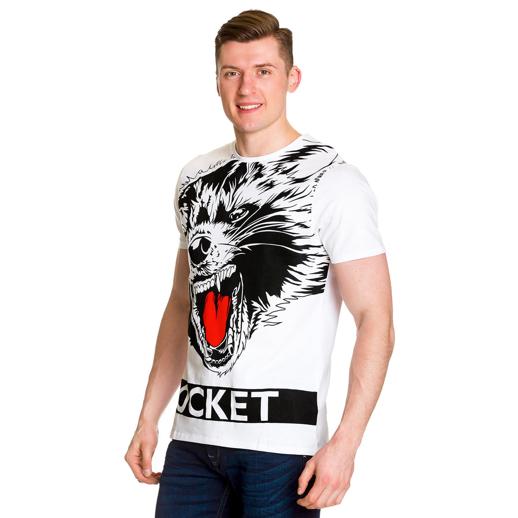 Image produit Les Gardiens de la Galaxie - T-shirt Rocket en taille réelle blanc