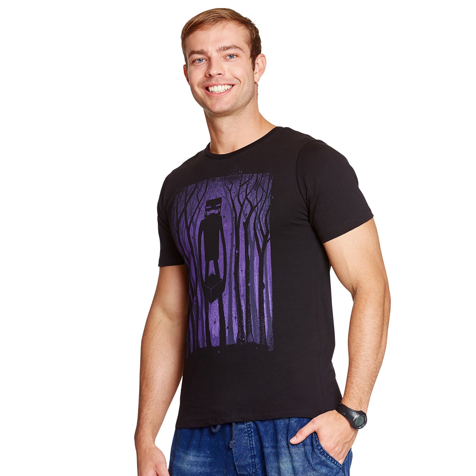 Image produit Minecraft - T-shirt Enderman Shadow noir