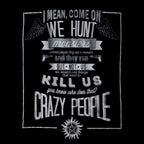 Image produit Supernatural - T-shirt fille Crazy People noir