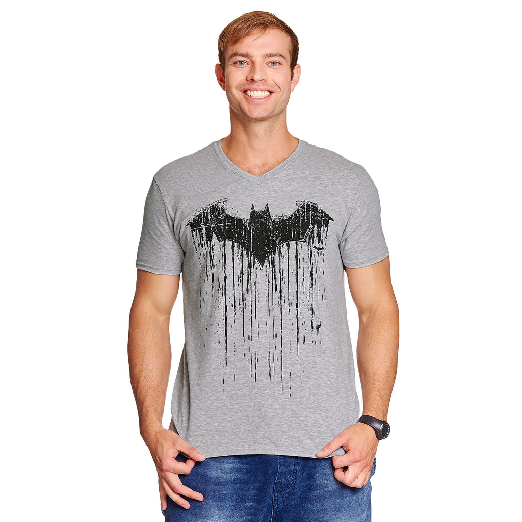 Image produit Batman - T-shirt Logo Dripping gris