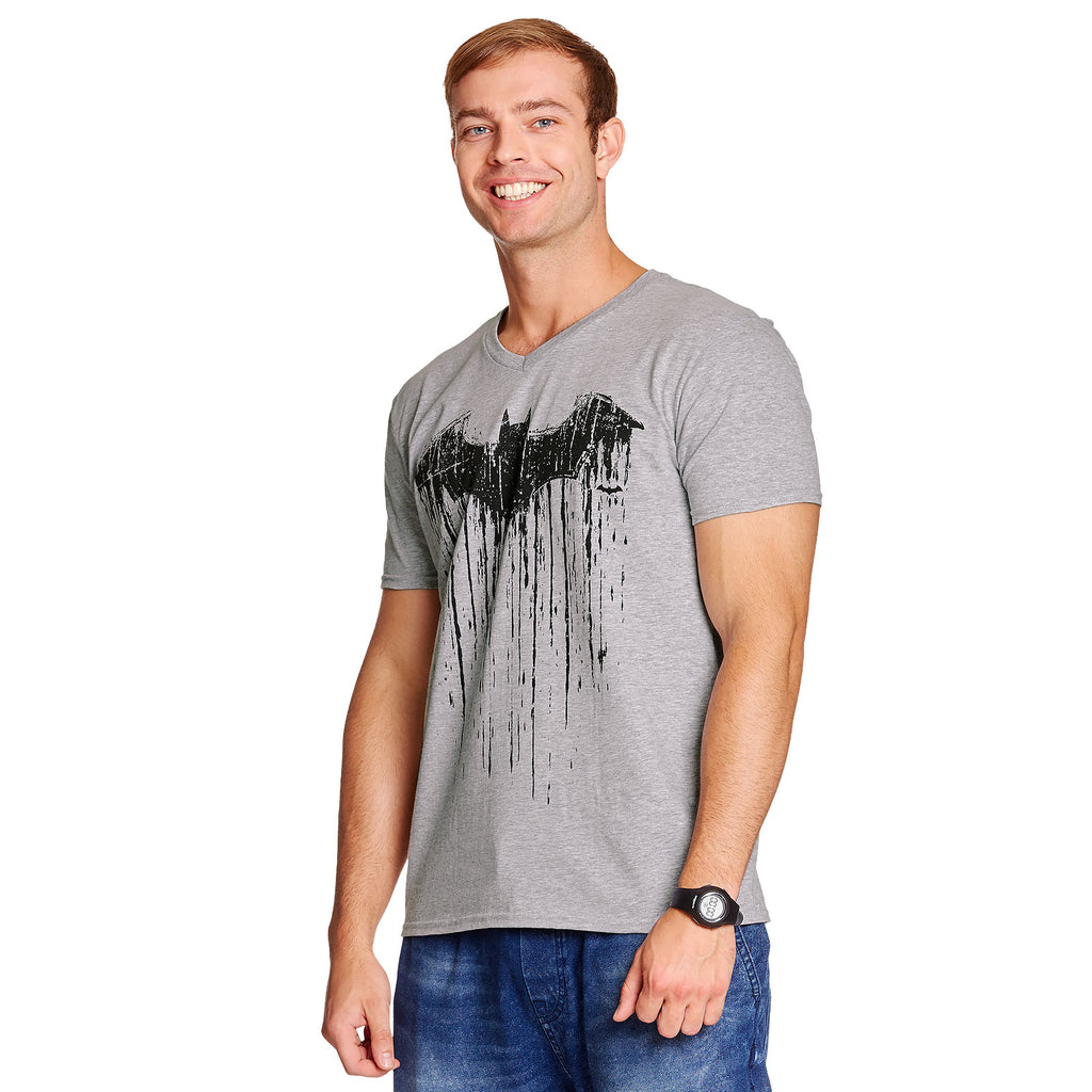 Image produit Batman - T-shirt Logo Dripping gris