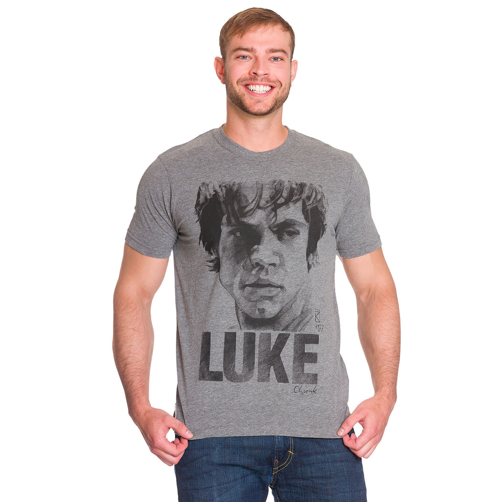Image produit Star Wars - T-shirt Luke Sketch gris