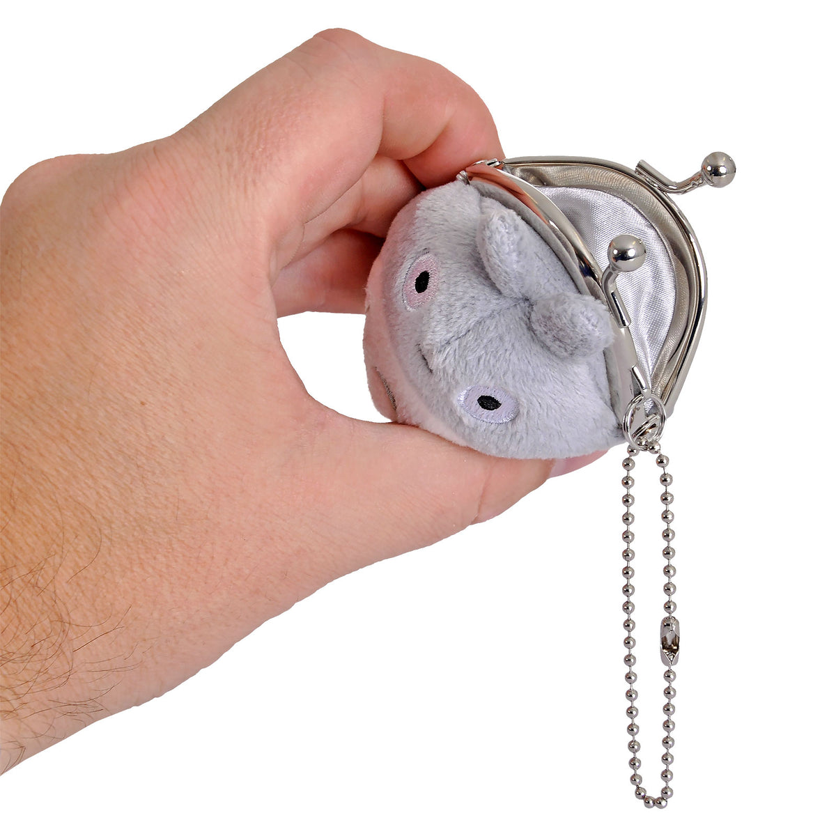 Image produit Totoro - Porte-monnaie en peluche gris