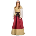 Image produit Costume médiéval pour femmes Juana beige-rouge