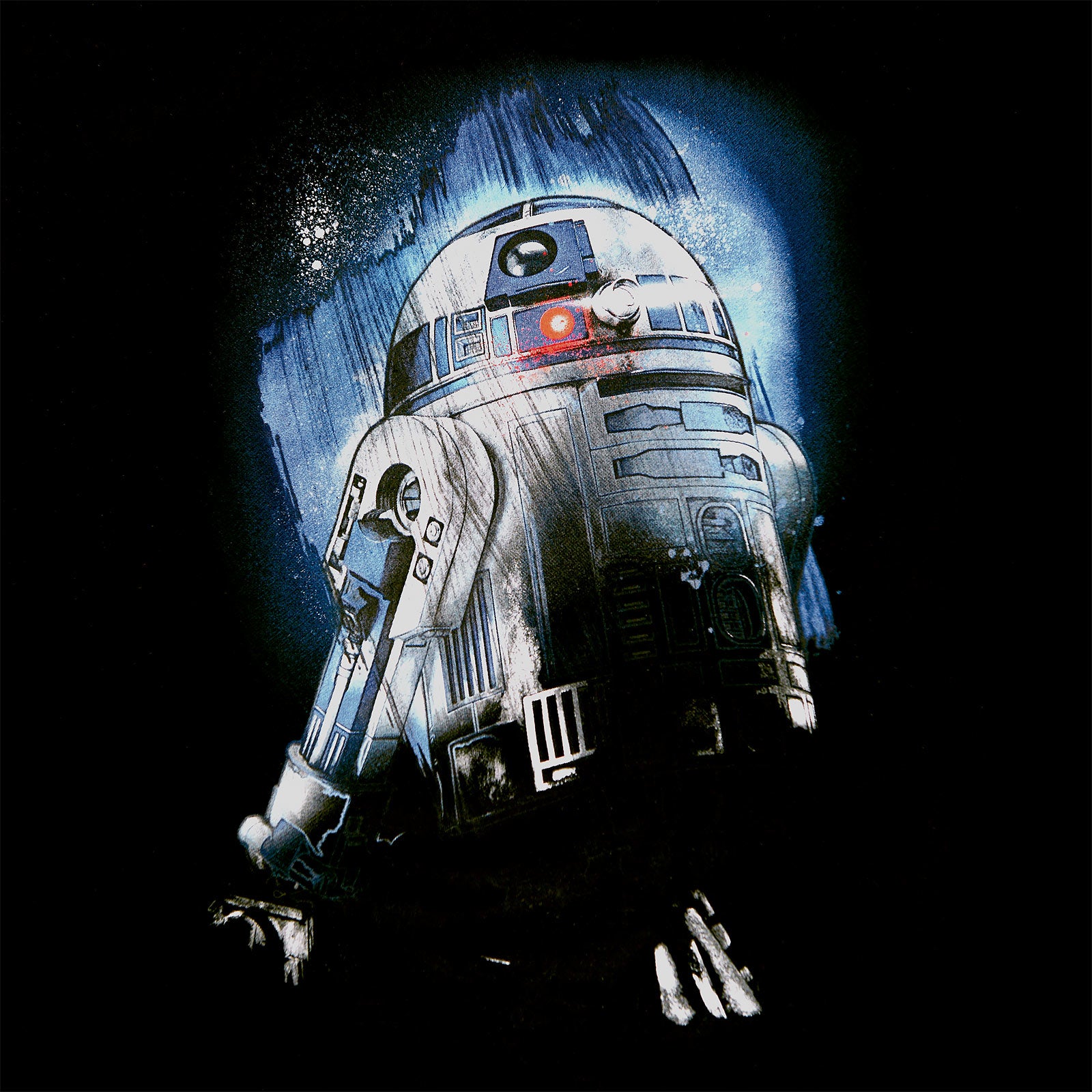 Image produit Star Wars - T-shirt noir R2-D2 Droid dans le noir