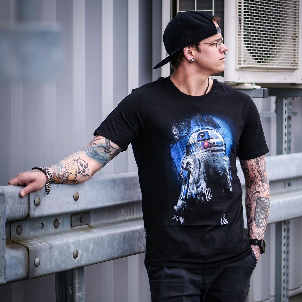 Image produit Star Wars - T-shirt noir R2-D2 Droid dans le noir