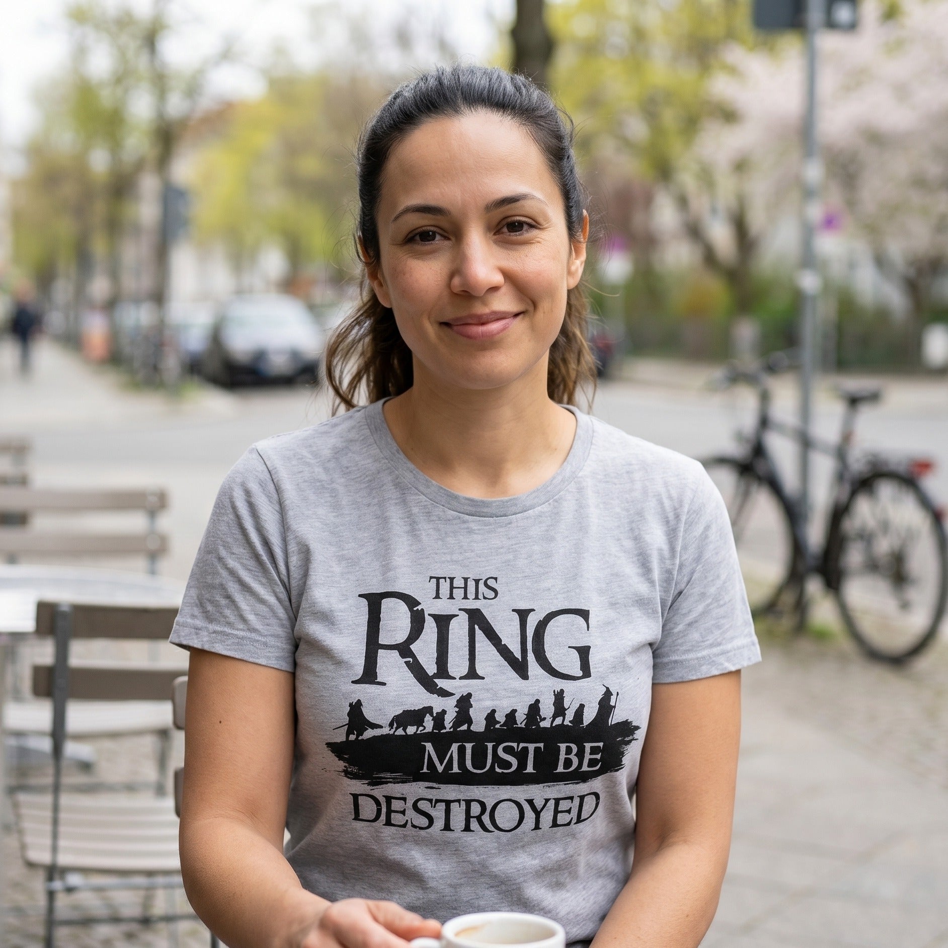 Image produit Seigneur des Anneaux - T-shirt Compagnie gris