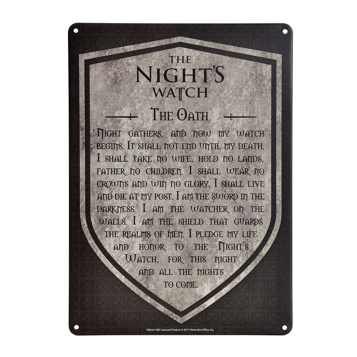 Product image Game of Thrones - Night's Watch Oath Shield