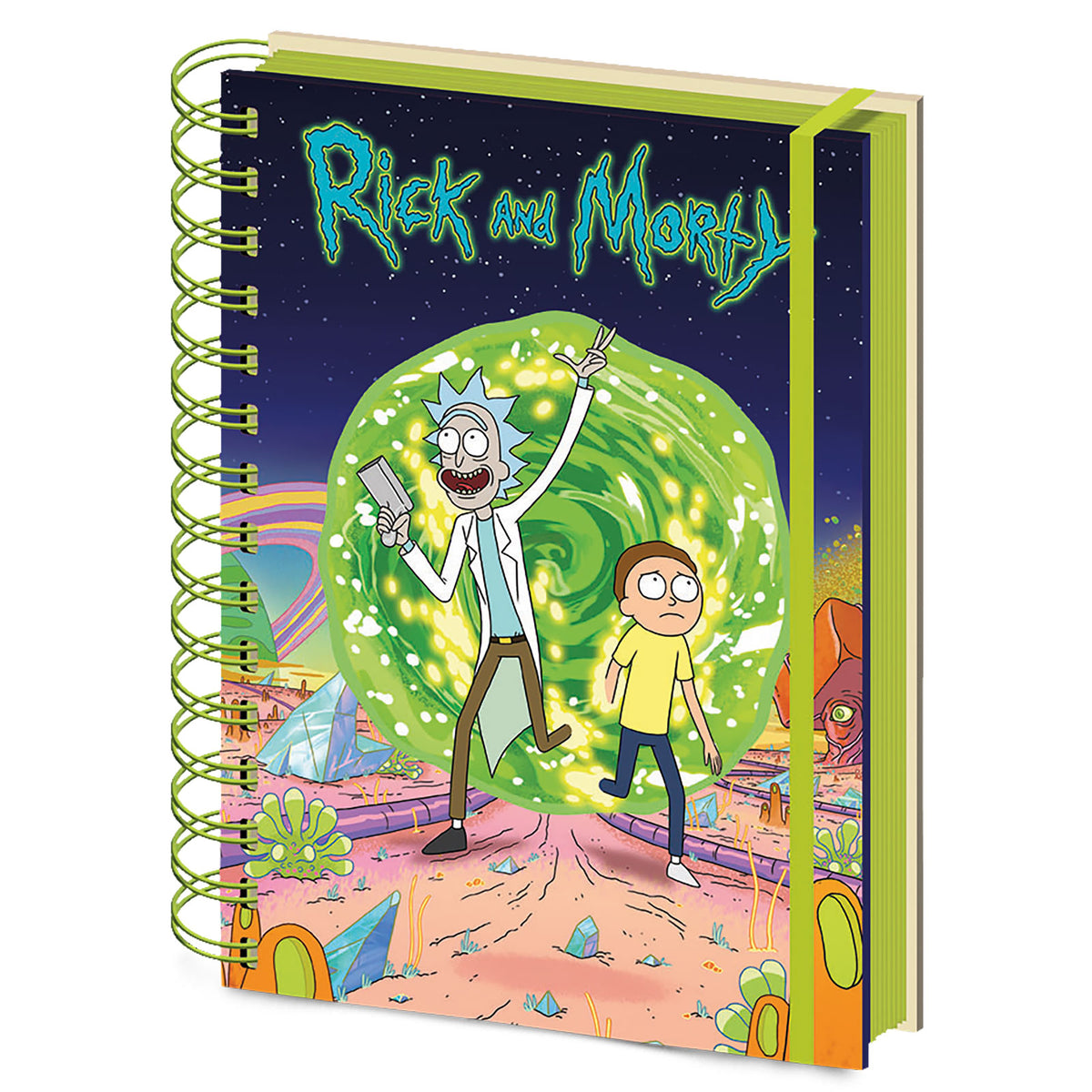 Image produit Rick and Morty - Carnet de notes Portal A5 néon