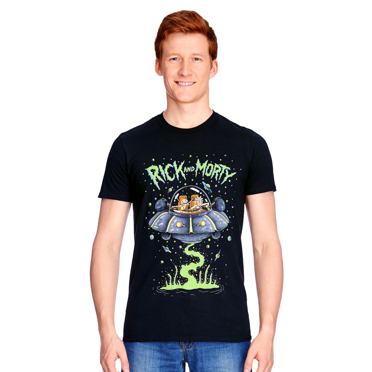 Image produit Rick et Morty - T-shirt Space Cruiser noir