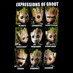 Image produit Guardiens de la Galaxie - Débardeur Groot Expressions noir