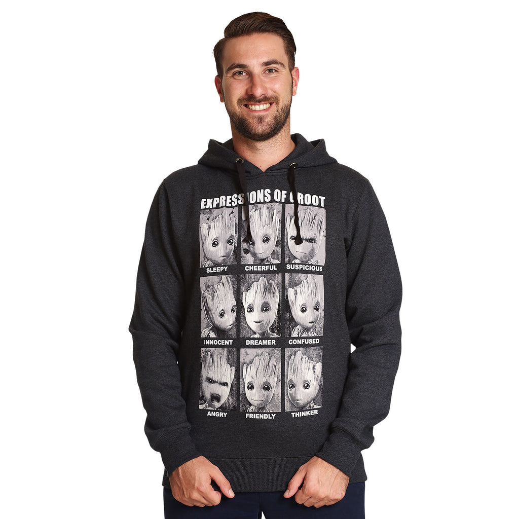 Image produit Gardiens de la Galaxie - Sweat à capuche Groot Expressions Gris