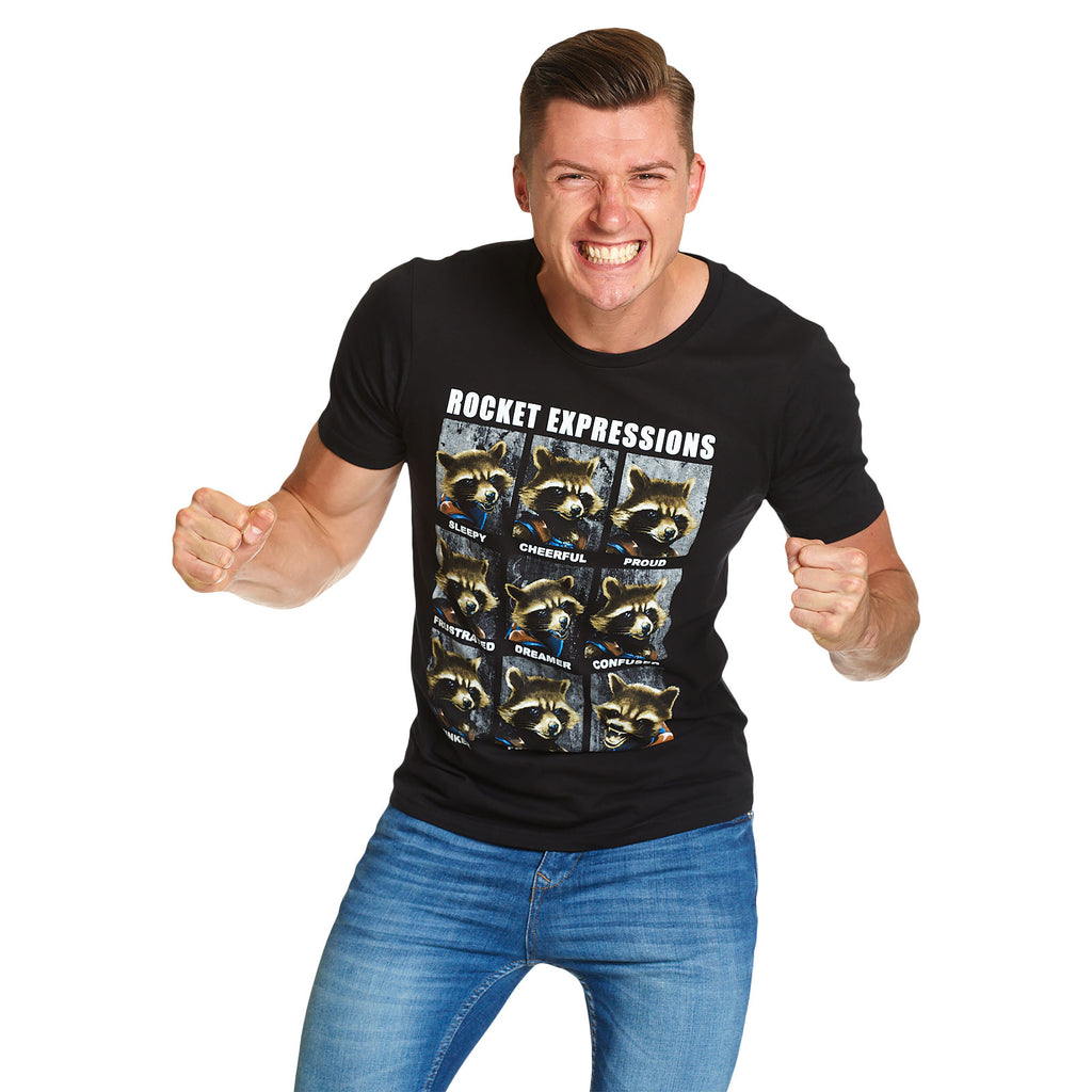 Image produit Guardians of the Galaxy - T-shirt Rocket Expressions noir
