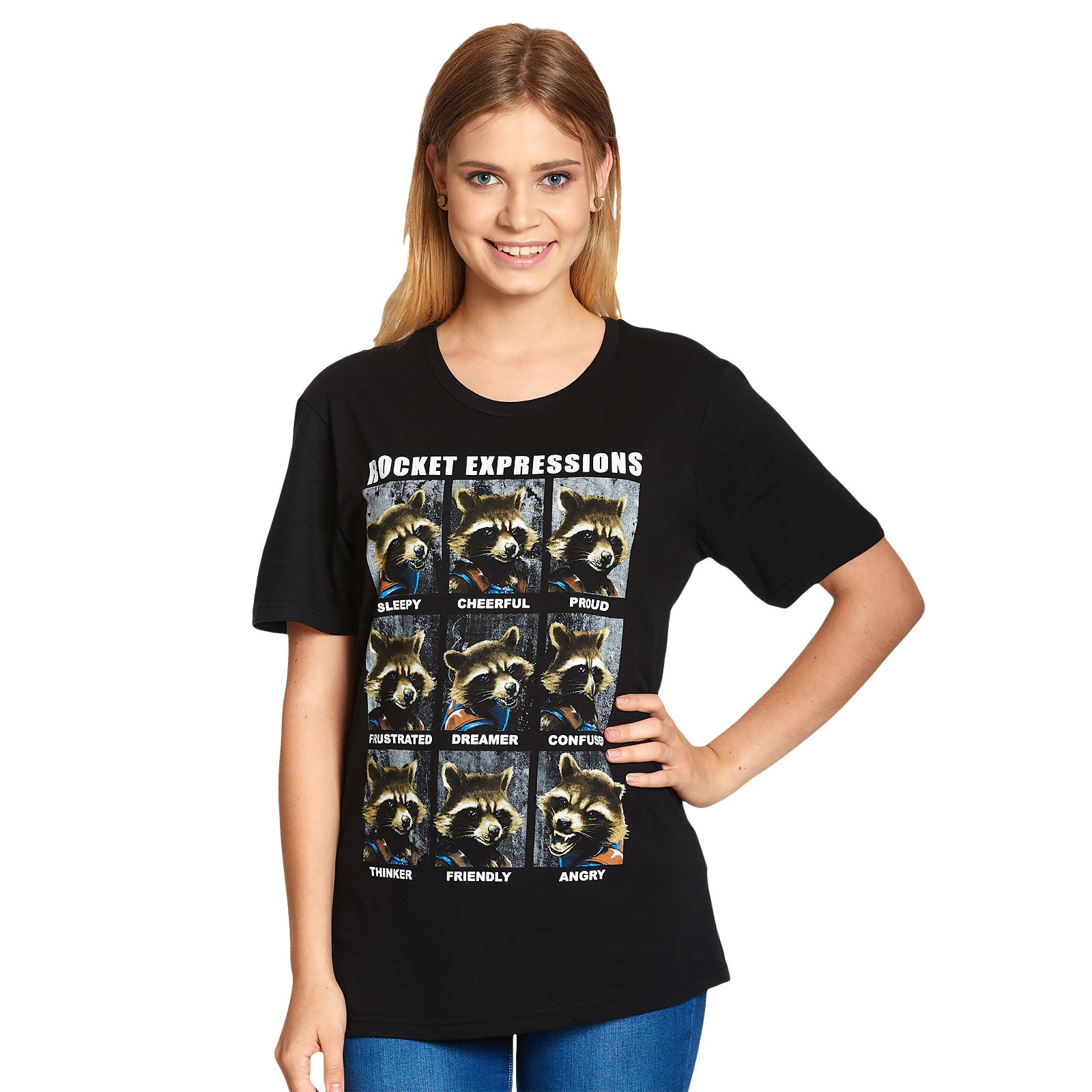 Image produit Guardians of the Galaxy - T-shirt Rocket Expressions noir