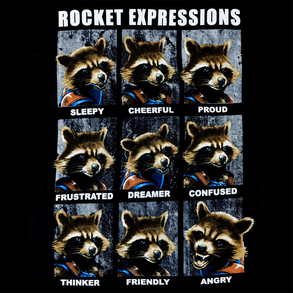 Image produit Guardians of the Galaxy - T-shirt Rocket Expressions noir