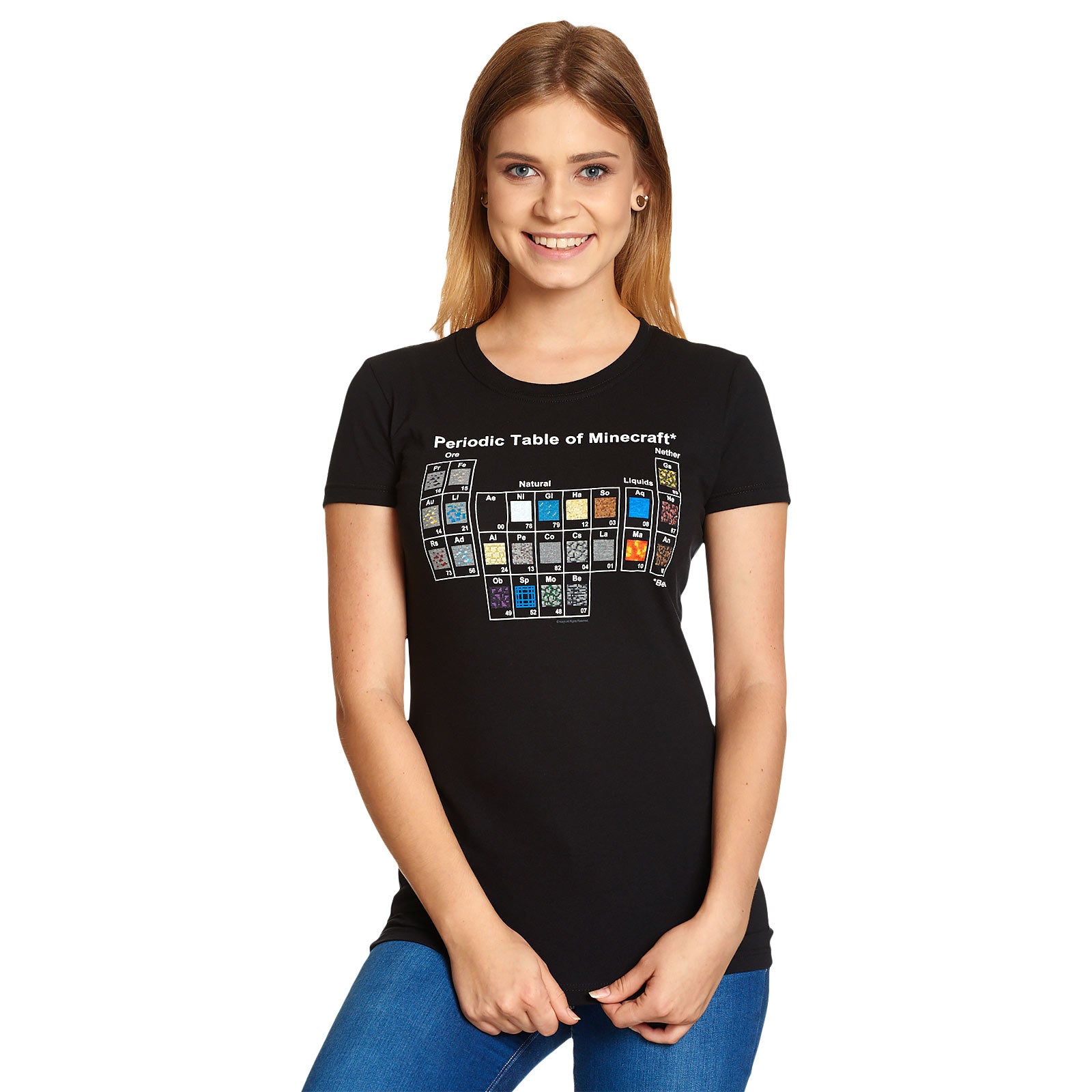 Image produit Minecraft - T-shirt Tableau Périodique Femme
