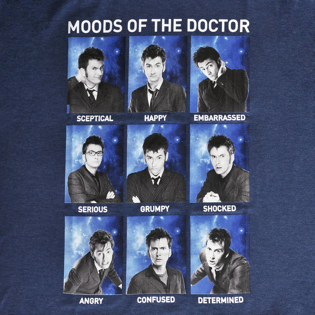 Image produit Doctor Who - Moods du Doctor T-Shirt bleu
