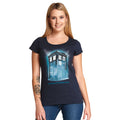 Image produit Doctor Who - Tardis Space T-shirt Femme bleu