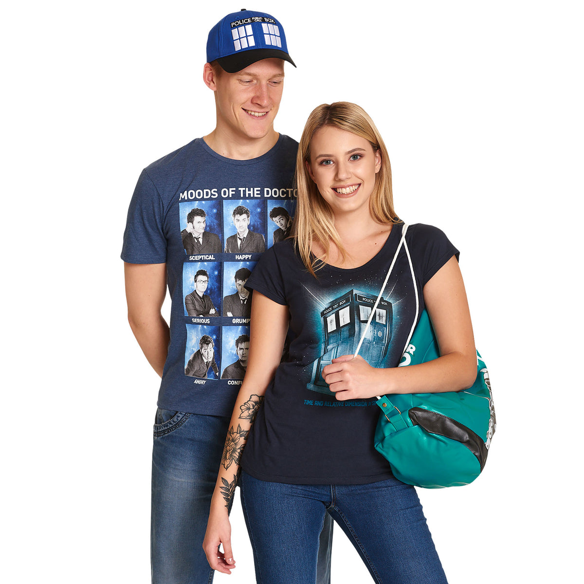 Image produit Doctor Who - Tardis Space T-shirt Femme bleu