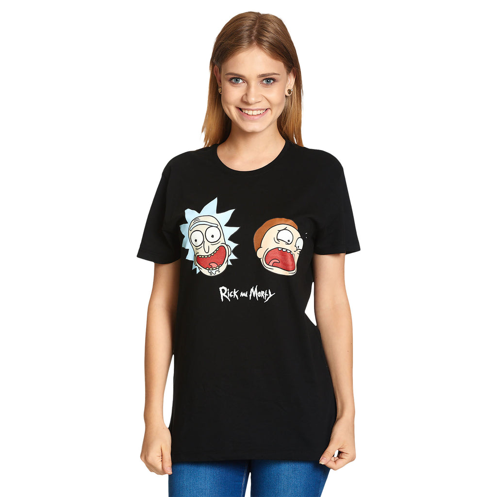 Image produit Rick et Morty - T-shirt Crazy Faces Glow in the Dark