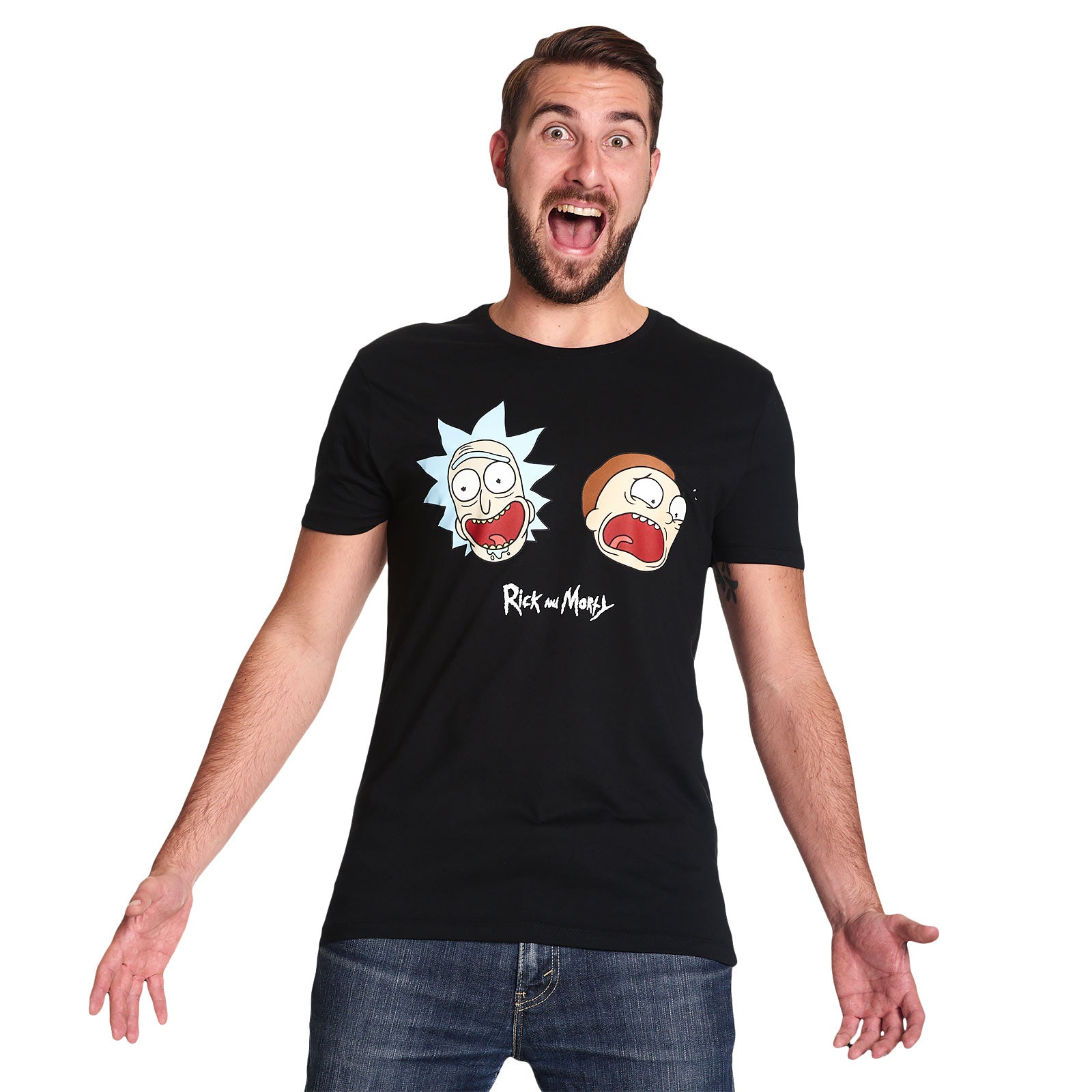 Image produit Rick et Morty - T-shirt Crazy Faces Glow in the Dark