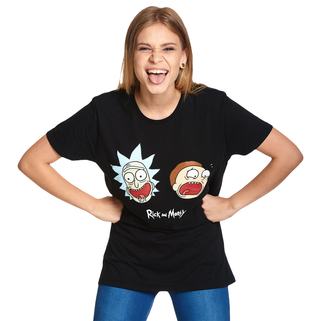 Image produit Rick et Morty - T-shirt Crazy Faces Glow in the Dark