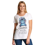 Image produit Lilo & Stitch - Ohana Means Family T-Shirt Femme blanc