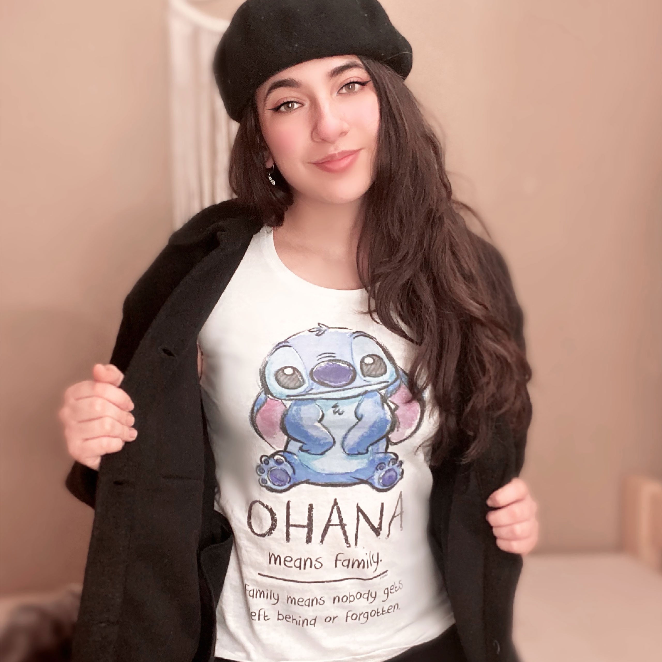 Image produit Lilo & Stitch - Ohana Means Family T-Shirt Femme blanc