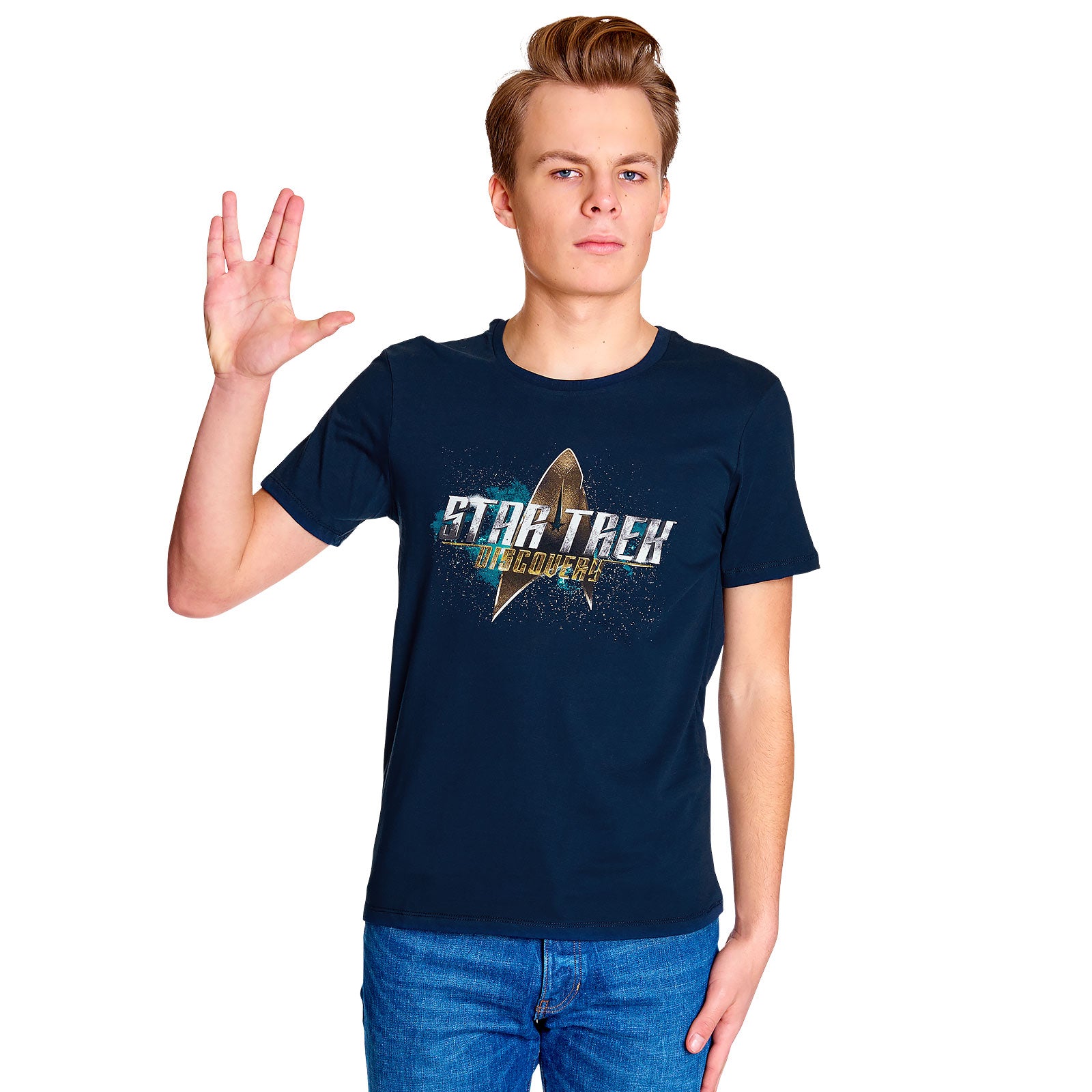 Image produit Star Trek - T-shirt bleu avec logo Discovery