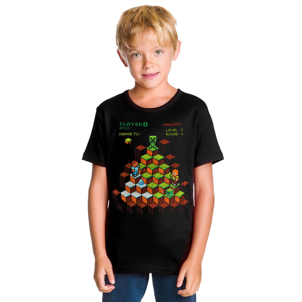 Image produit Minecraft - Miner Mountain Retro T-shirt Enfants noir