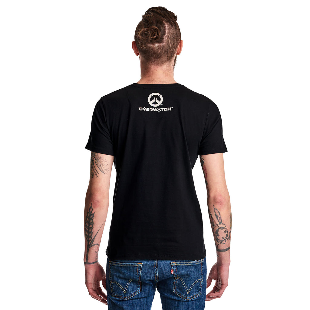 Image produit Overwatch - T-shirt noir avec logo en spray de Cassidy