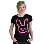 Image produit Overwatch - T-shirt femme noir à logo D.VA Spray