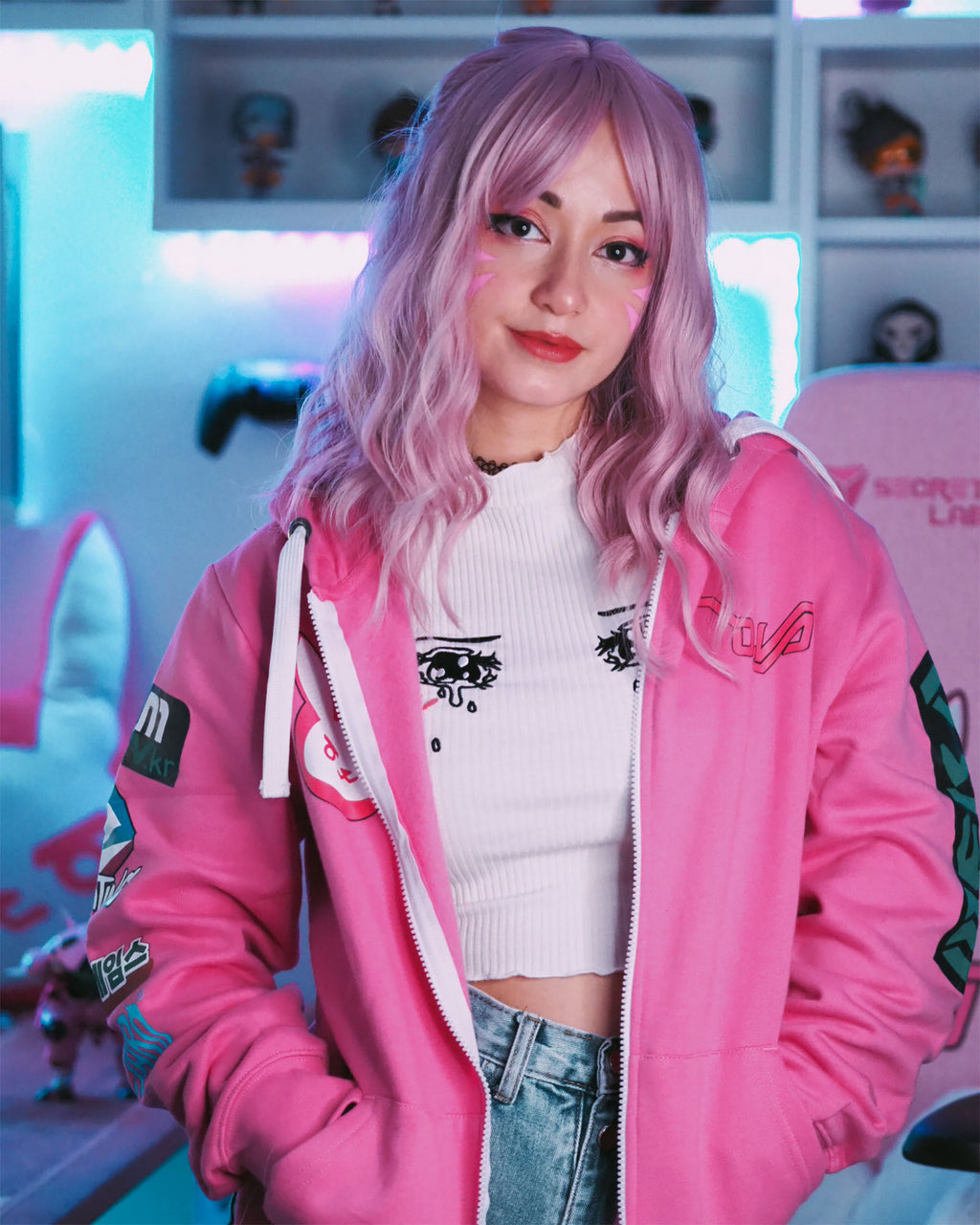 Image produit Overwatch - Ultimate D.VA Sweat à capuche rose