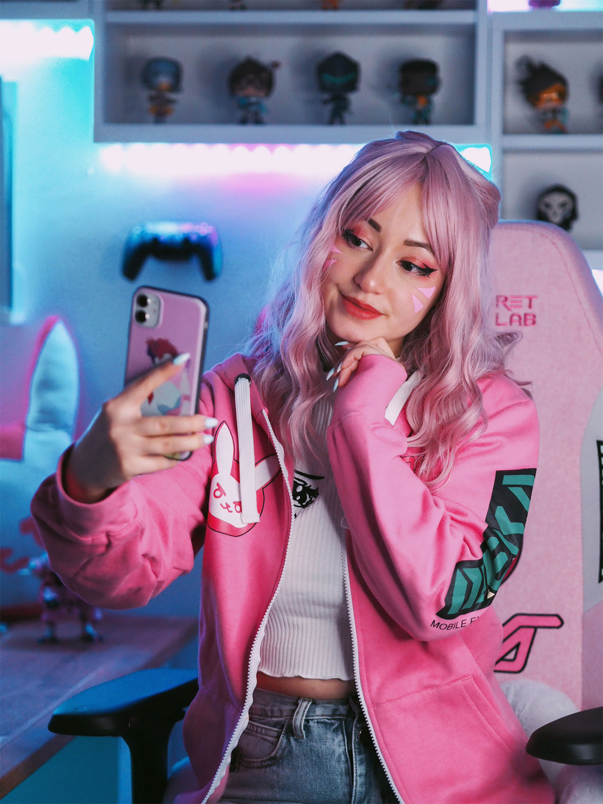 Image produit Overwatch - Ultimate D.VA Sweat à capuche rose