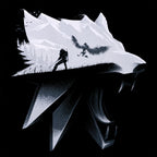Image produit Witcher - T-shirt Silhouette de Loup noir