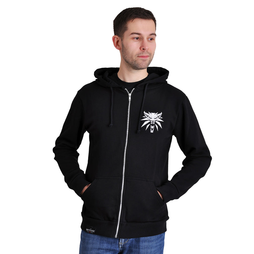 Image produit Witcher - Sweat à capuche en acier et argent noir